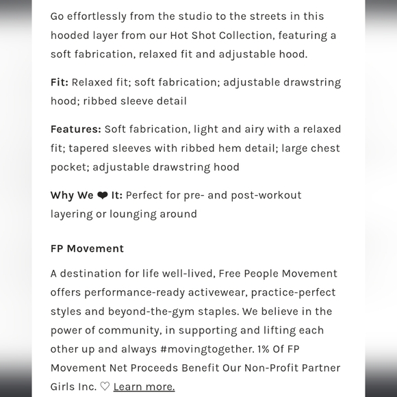 Free People Hot Shot Hoodie White Medium nwot - Picture 5 of 11